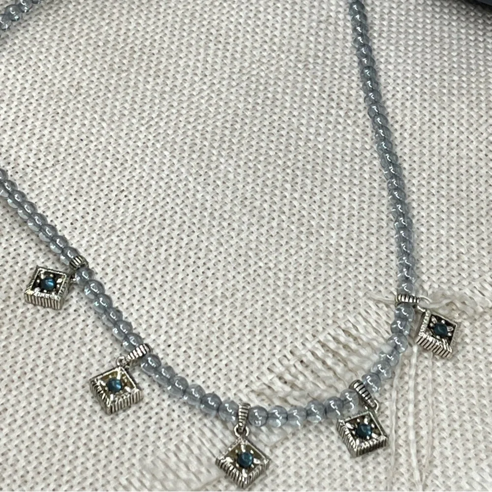 ✨ Vintage Napier Azure Dreams 16-18" Station Necklace - Picture 11 of 17